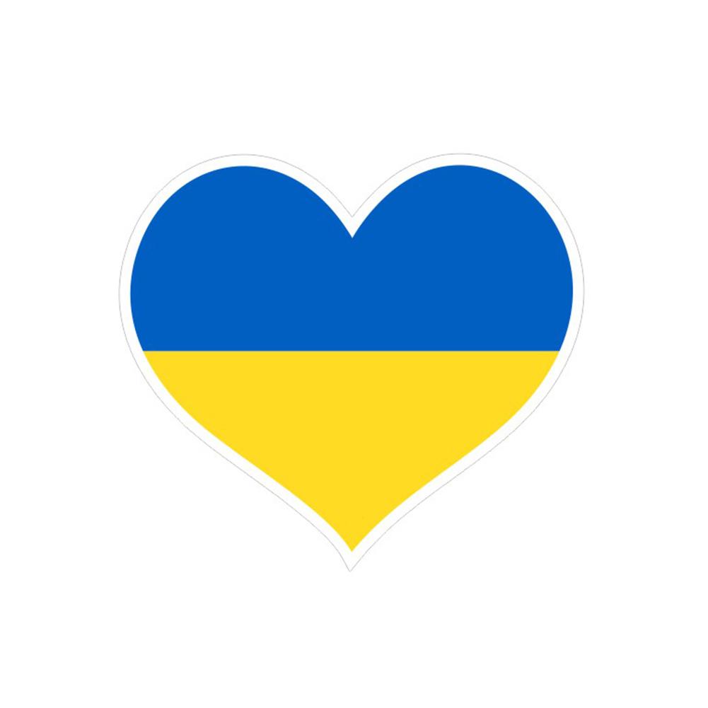 1/5/10 шт. в форме сердца украинский флаг наклейка на автомобиль смешная украина авто окно холодильник ноутбук наклейка аксессуары