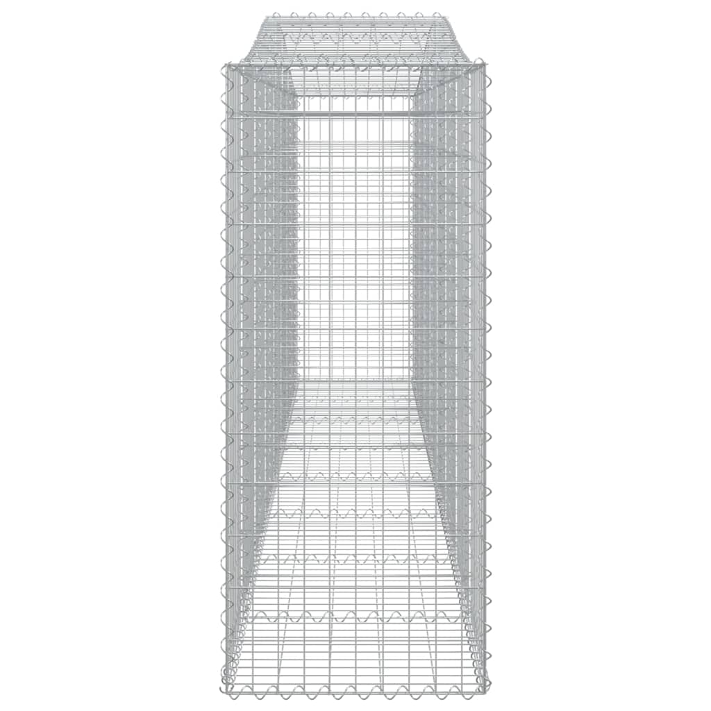 Vidaxl Łukowaty Kosz Gabionowy 400X50X120/140 Cm, Galwanizowane Żelazo