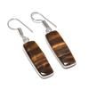 Tiger Eye Handmade 925 Sterling Silver Jewelry Earring 1.77" L3y79