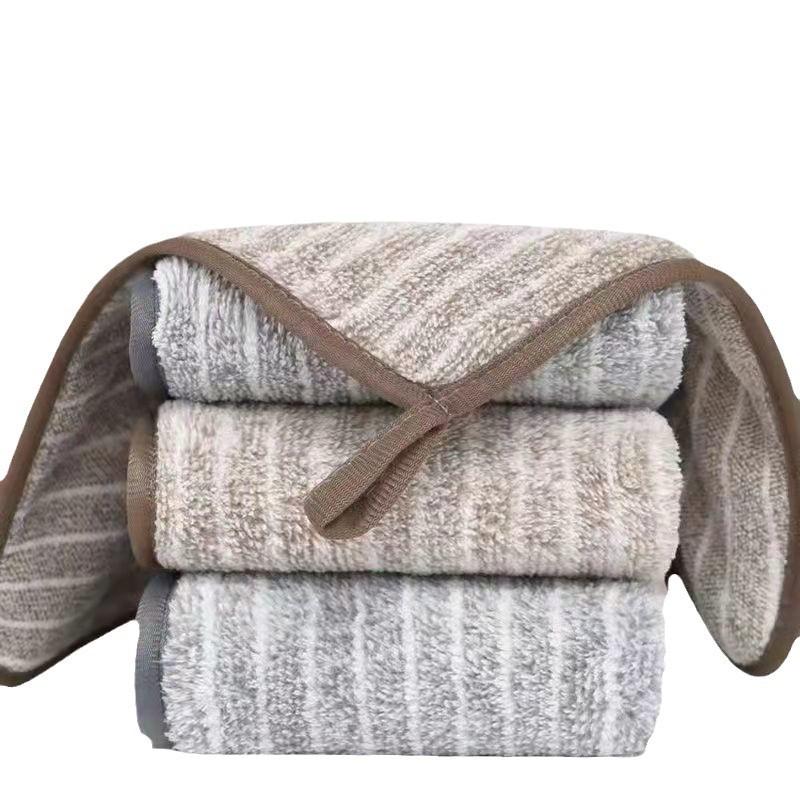 Ultra-fine Cellulose Striped Edge Kitchen Dishcloth Water-absorbent and Non-shedding Table Cleaning Household Cleaning Cloth