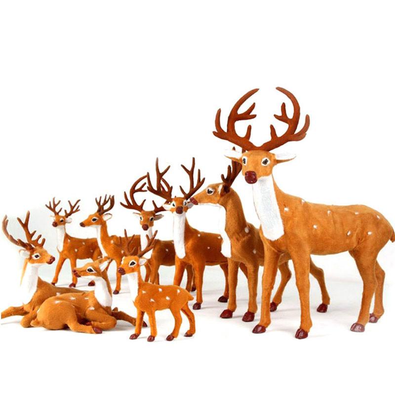 Gift Xmas Year 1pc Christmas Simulation Reindeer Reindeer New Elk Plush Doll