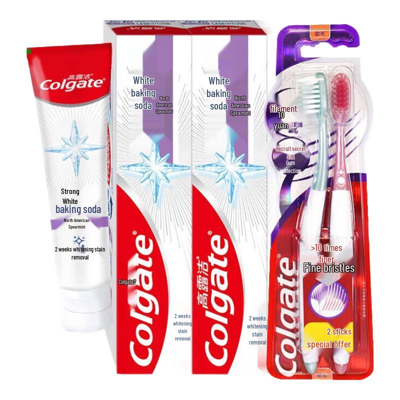 Colgate Набор отбеливающая зубная паста с пищевой содой и зубная щетка