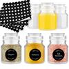 20X Spice Jar Herbs Gift Jars 205ML + 252 Stickers