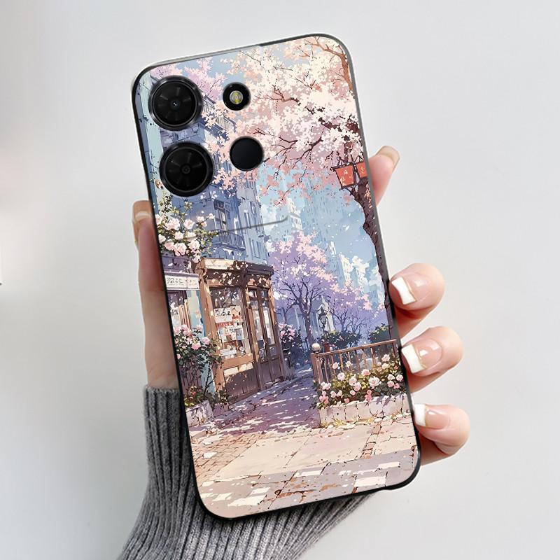 Bright New Pattern Anti-scratch Black Casing For TCL 503 Pattern Cover For TCL K32 5G (T513W)/TCL K33 5G (T513Z) Soft Case