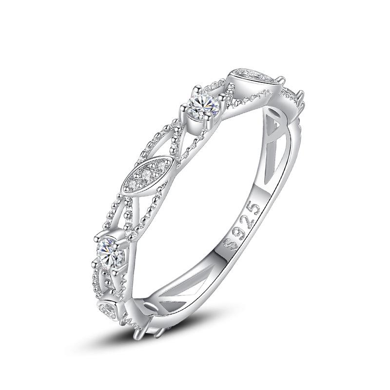 Ada Jewelry Anel Prata 925 Fashion Design Rhodium Plated Moda Zirconia 100% Sterling Silver Ring