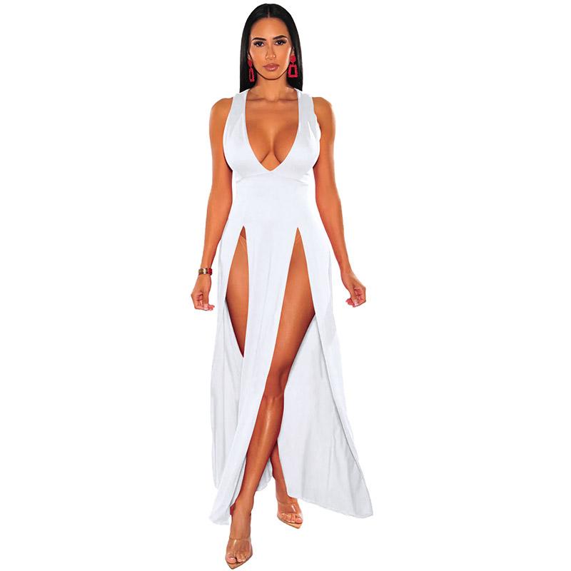 Женское летнее платье без рукавов с V-образным вырезом для вечеринок и коктейлей