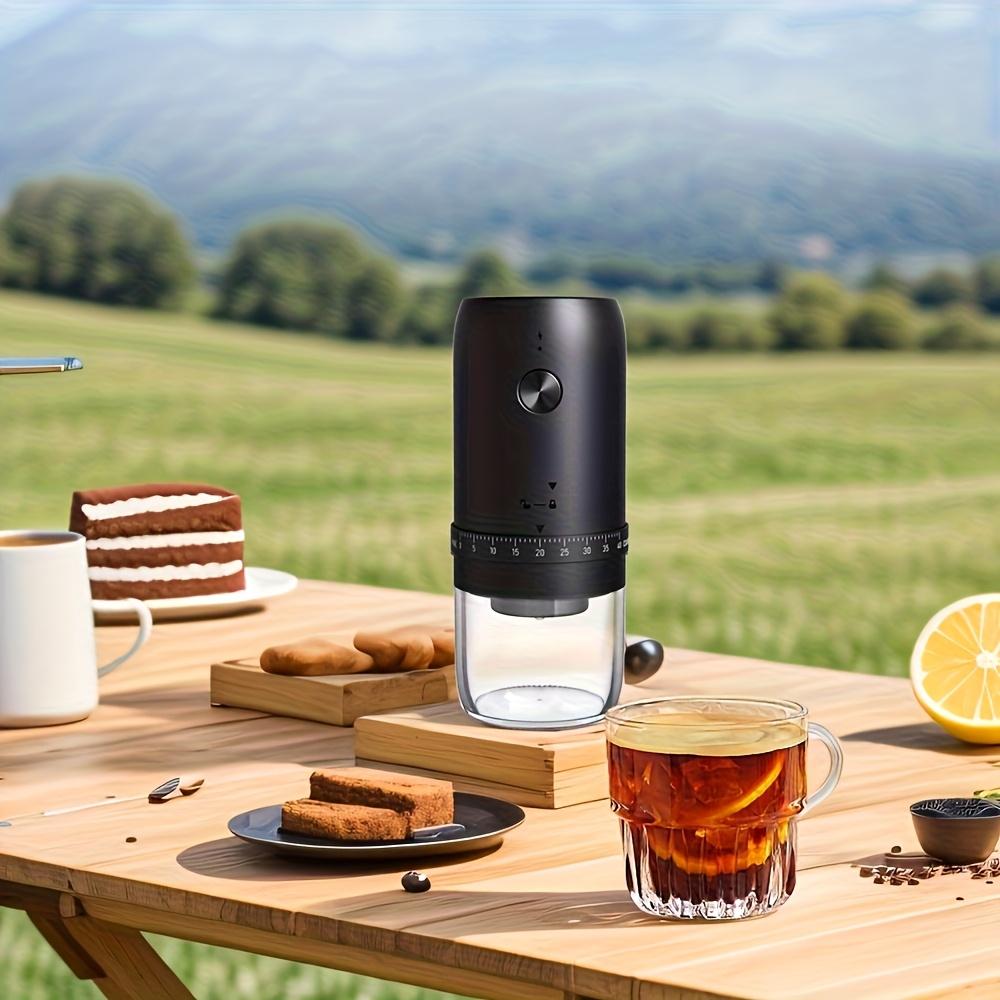Electric Coffee Grinder Adjustable Settings Rechargeable Burr Grinder Portable Coffee Bean Grinder for Home Pour Over
