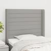 VidaXL Headboard with Ears Light Grey 83x16x118-128 Cm Fabric3119694