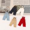 Mini Jeans Overalls Rompers Doll Clothes Accessories Doll Clothes Dress Up Toys For 1/12 Doll Ob11 Doll