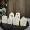 Silicone Atmosphere Decoration Lighting Mold 4 Grid House Shaped Candlestick Mould Gypsum Mould for Atmosphere Light