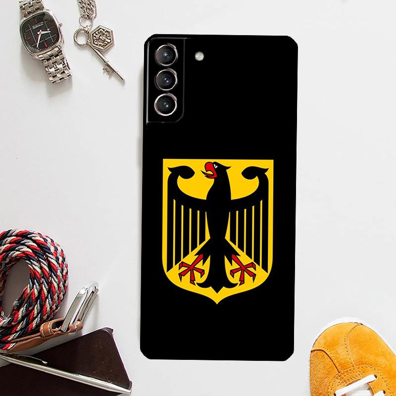 Чехол-эмблема с флагом Германии для Samsung Galaxy S24 Ultra S23 S22 S21 S20 Plus Note 10 Note 20 S9 S10 S21 FE