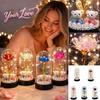 Светящийся мишка на День святого Валентина с разноцветной розой, Декоративный ночник, Подарок на день рождения для девочек