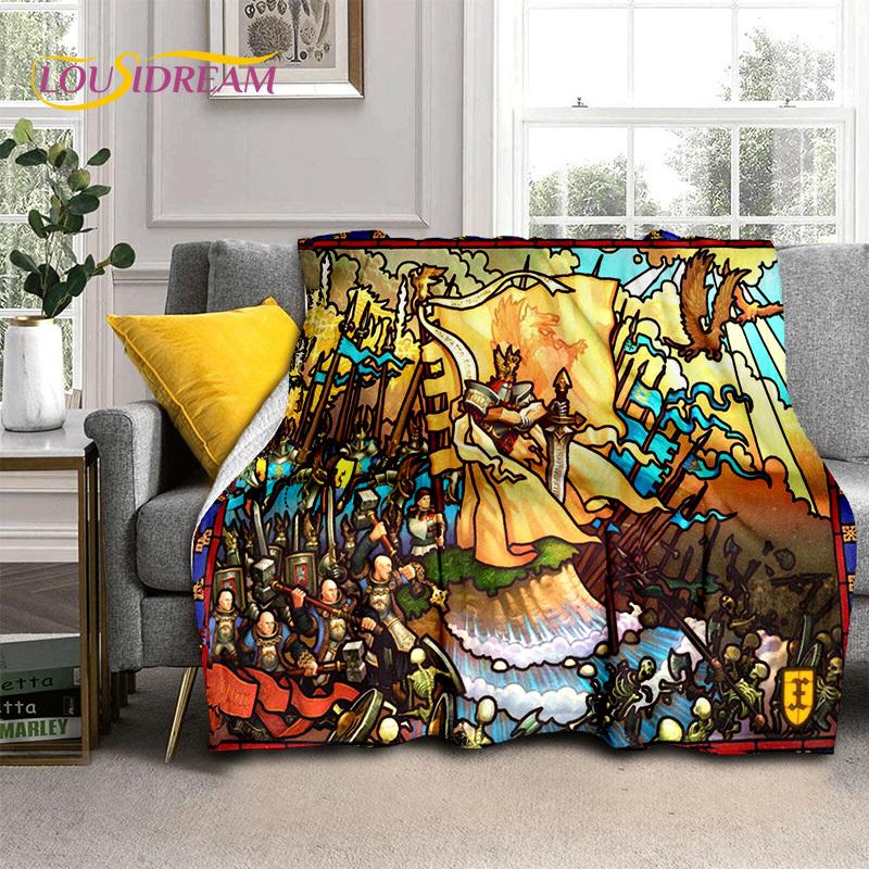 HD Heroes of Might and Magic Retro Game Soft Flannel Blanket,Throw Blanket Comfortable Blanket for Picnic Beds Sofa Home Bedroom