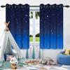 2 шт. Луна Звезды Оконные шторы Детская спальня Дом Гостиная Декорация Затемняющая штора Теплоизоляция Шумоподавление