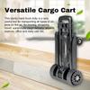Foldable Hand Truck Dolly, Adjustable Cargo Cart, Portable 100 LB Utility Cart for Luggage, Travel,
