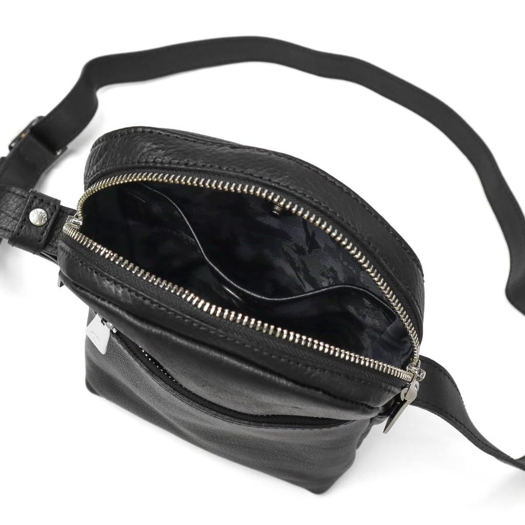 Aniary 07-03005 Сумка через плечо Темно-синяя Кожаная Компактная Crossbody с брелоком
