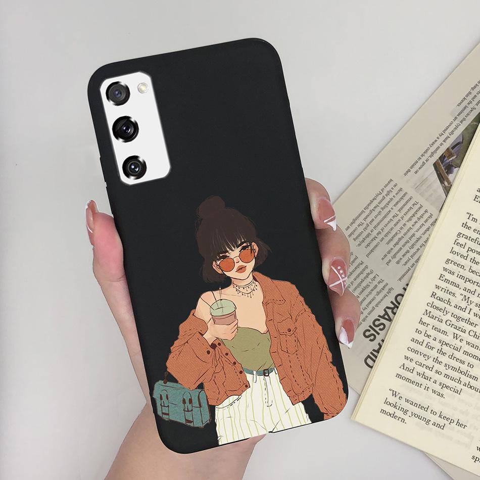 Case for Fundas Samsung Galaxy S20 FE S 20 FE S20FE Case Samsung S20 FE Phone Silicone Flower Cute Soft Back Cover Cases Bumper