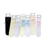 1Pair Lace Stockings Fairyism Sweat Absorption Sweet Middle Cylinder Korean Series Transparent Pile Socks Butterfly Knot