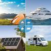 Комплект солнечных панелей 12 В с контроллером заряда солнечных батарей 100 А и удлинительным кабелем с зажимами для аккумулятора для лодок, мотоциклов, фар, камер автофургонов