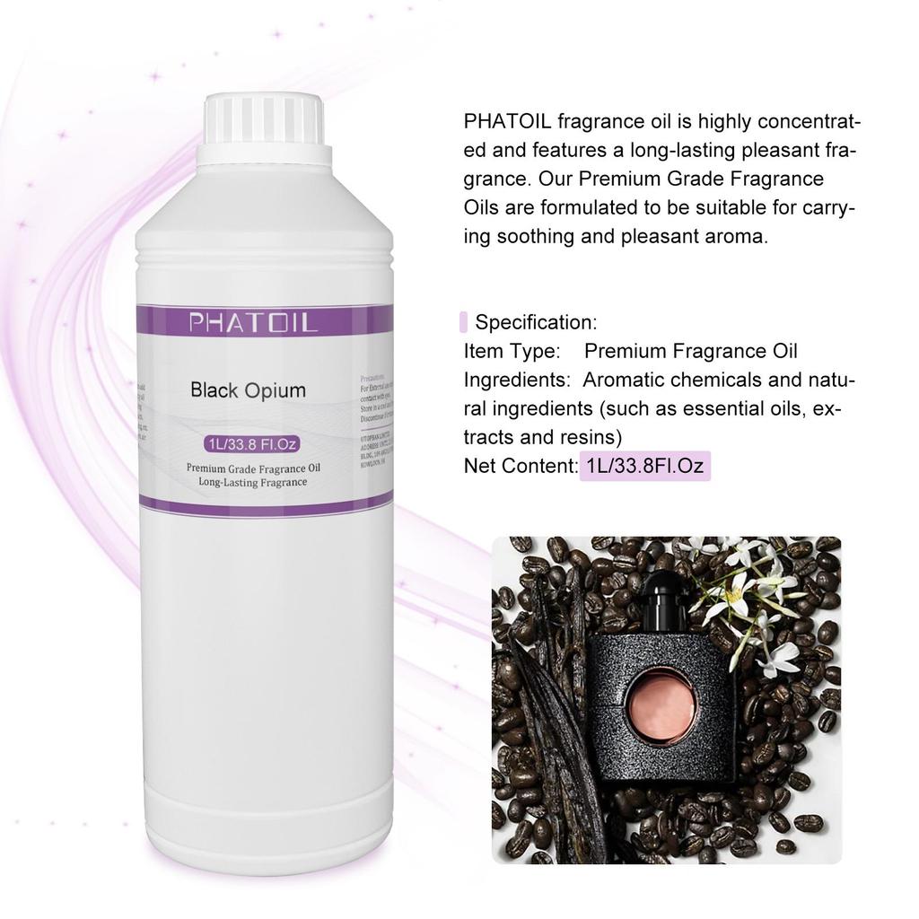 PHATOIL 1000ml/33.8fl.oz Fragrance Oils for Diffuser, Candle Making, DIY Perfume, Air Fresheners, Ideal for Home Office Car Use