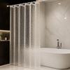 Semi-Transparent Bathroom Curtain Water Cube Pattern Waterproof Shower Curtain  Toilet