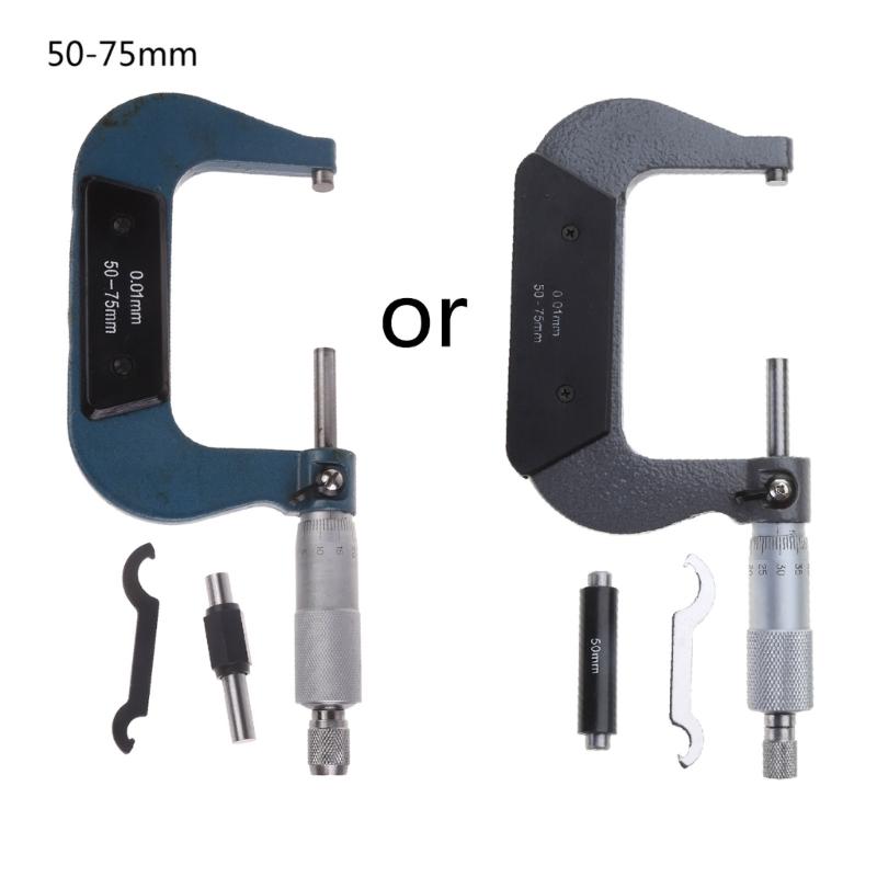 Precise Electronic LCD Caliper Gauge Micrometer 25-50/50-75/75-100mm Outside Metric Caliper Measurement Micrometer Tool