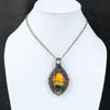 Bumble Bee Jasper Pendant Rainbow Moonstone Pendant Copper Wire Wrapped Pendant Gemstone Jewelry For Gifts Handmade Copper Wire Wrap Jewelry
