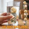 Милый 3D Чехол-наклейка для телефона в виде пуделя, Мягкая сжимаемая игрушка-антистресс, Забавная наклейка для снятия стресса, Мягкая наклейка для iPhone Samsung Huawei