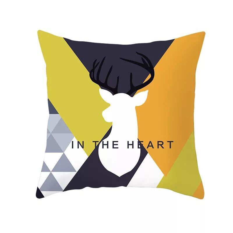 Скандинавская желтая геометрическая наволочка для дома, дивана, подушки