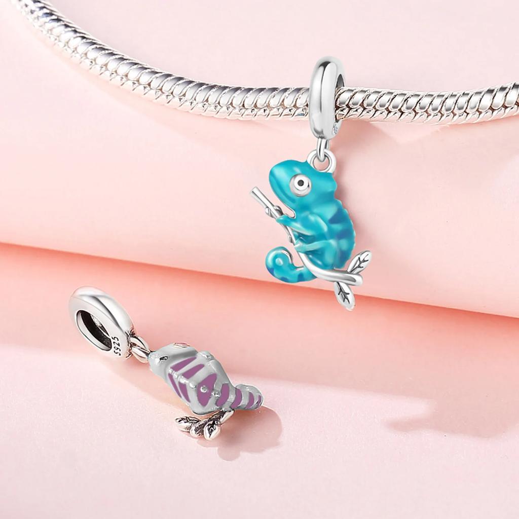 Anniversary Copper Dinosaur Chameleon Dragon Charms Beads Fit Bracelet Bead Jewelry Making Fine Jewelry Gift