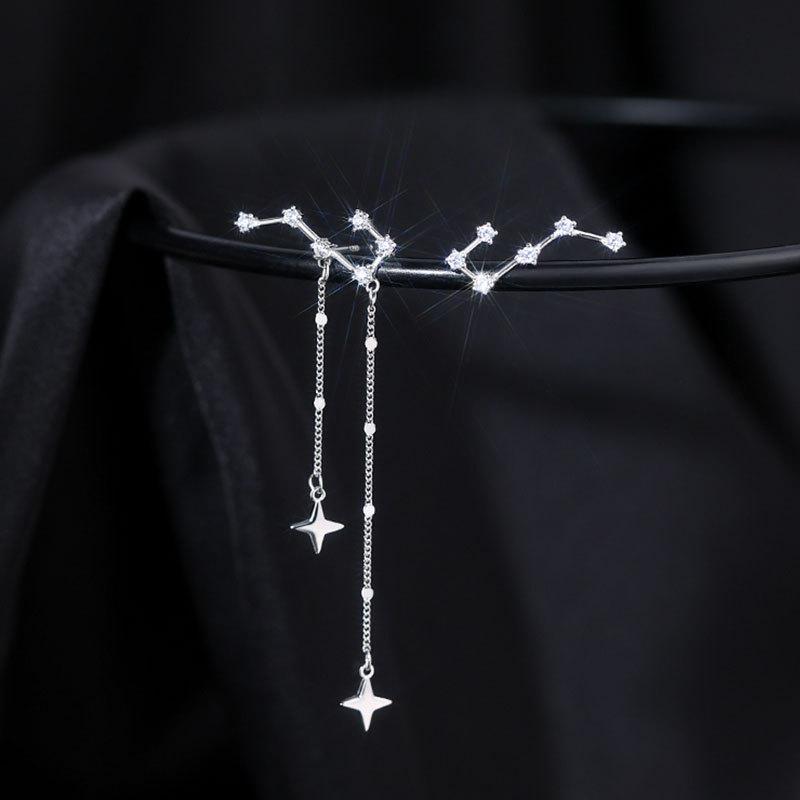 Романтичные асимметричные серьги-звездочки, серьги класса люкс с нишевым дизайном