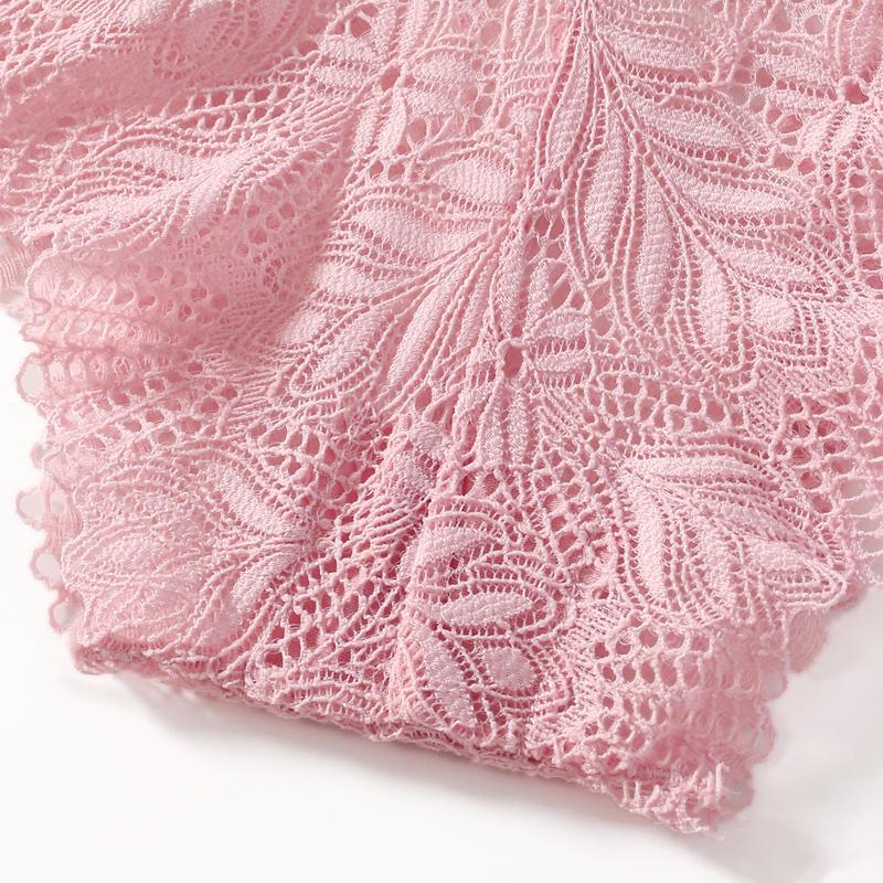 CINOON Сексуальные женские трусики кружевные трусы средней талии в форме листа полые боксеры нижнее белье однотонное дышащее нижнее белье