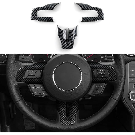 Car Center Console Armrest Storage Box Sticker ABS Carbon Fiber Decal Interior Trim Cover for Ford Mustang 2015-2026 / Shelby GT350 2015- / GT500 -