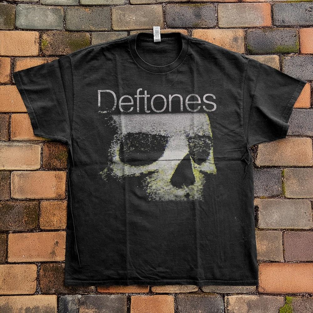 Новая футболка Deftones Череп Группа Унисекс Черная Футболка Размер S5XL Унисекс Футболка