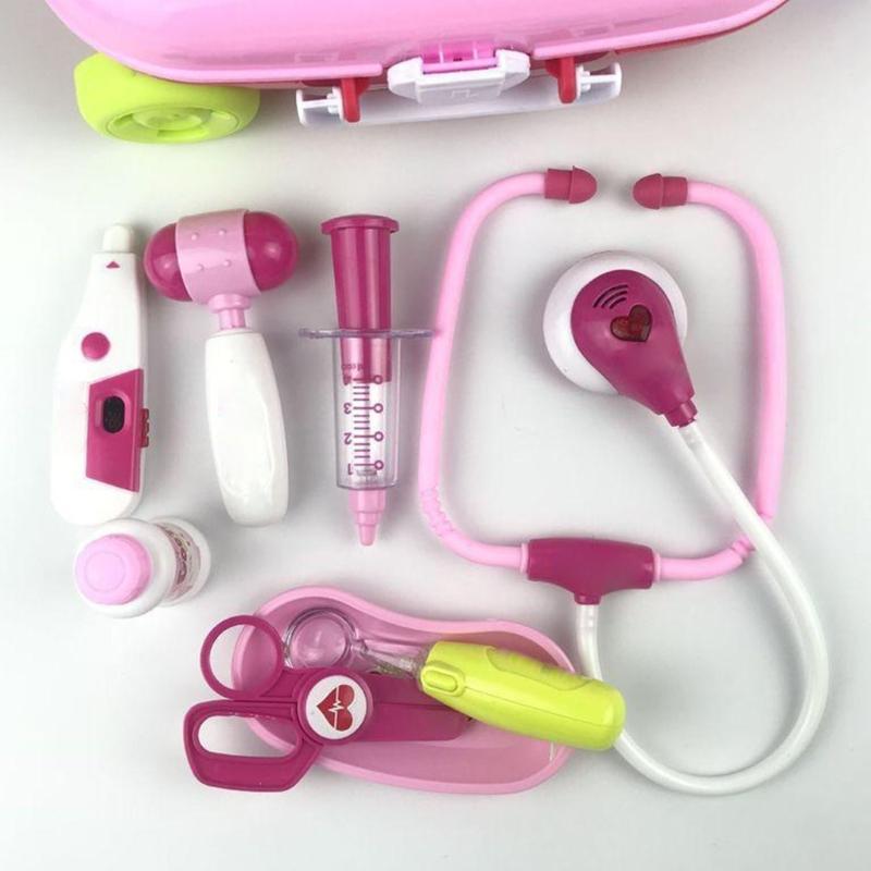 Kids Pretend Play Doctor Kits Travel Case Medicals Tool Interactive Learning Toy For Preschoolers And Toddler Roleplay