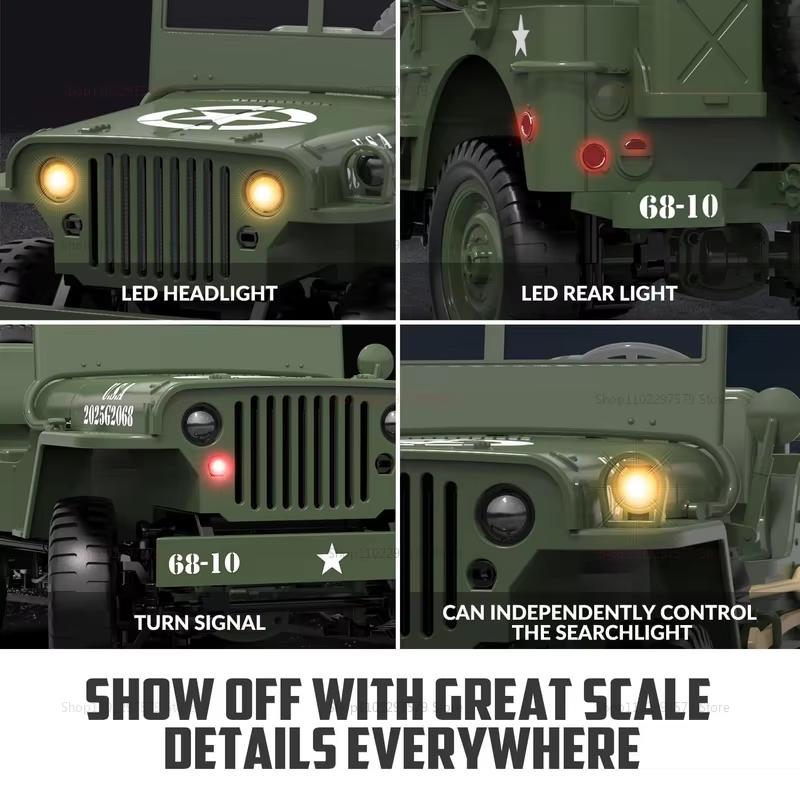 C8815 Радиоуправляемый грузовик-краулер 4WD Внедорожный автомобиль для лазания 1941 Военный 1:10 Дизайн RTR Радиоуправляемые Машинки Игрушка для Детей Взрослых Подарки