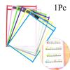 Durable Reusable Erasable Stationery Drawing Board File Pocket Dry Wipe Bag Teaching Supplies