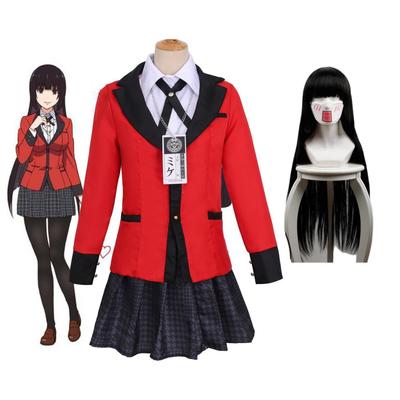 Костюм для косплея аниме Jabami Yumeko для взрослых и детей, униформа Kakegurui, одежда на Хэллоуин