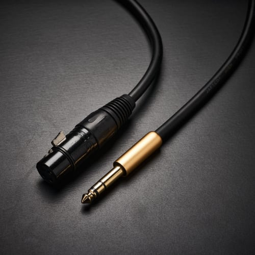 Cliche 6.35mm TRS To XLR Canon Conversion Cable (2-Pack) 6.35mm (1/4 Inch) Stereo Male To XLR Female Conversion Cable (1m)