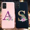 A51 Милый чехол с буквами для Samsung Galaxy A51 Чехол SM-A515F Тонкий Матовый Щит Матовый Fundas Для Samsung A51 A 51 5G Чехлы