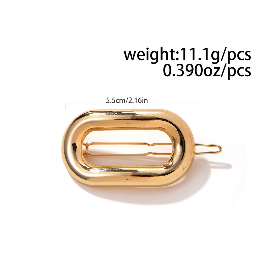 New Luxury Temperament Metal Geometric Irregular Round Hairpin Women's Casual Versatile Hairpin