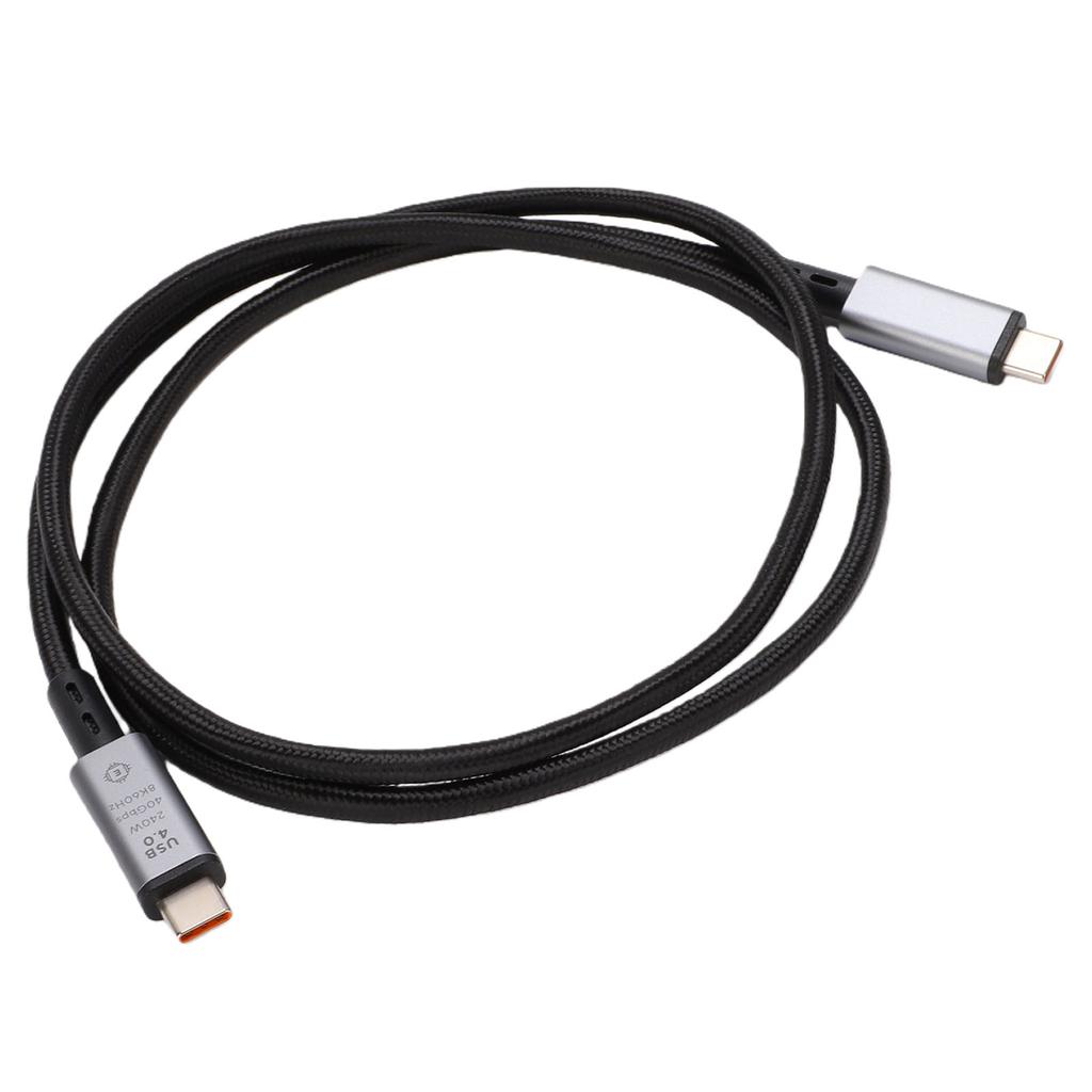 Кабель USB 4.0 с поддержкой Thunderbolt 4 USB C на USB C, 40 Гбит/с, быстрая зарядка 240 Вт, видео 8K 60 Гц для ноутбуков, телефонов