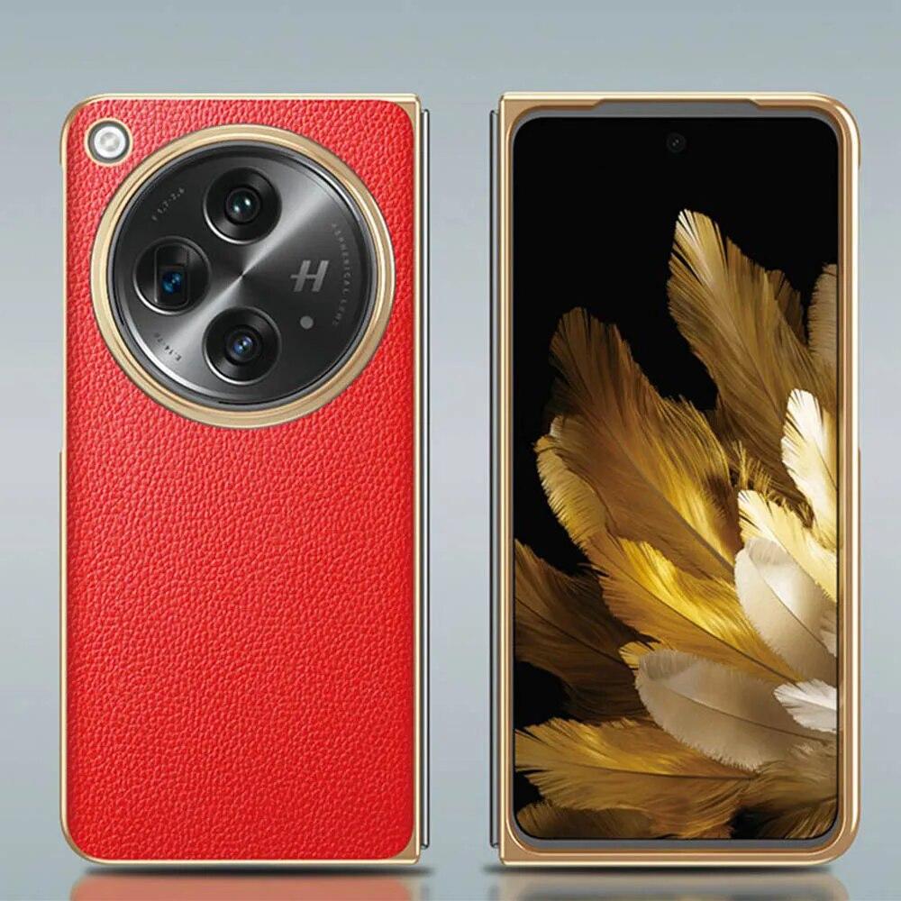 Чехол из натуральной кожи для OPPO Find N N2 N3, чехол с роскошным покрытием, чехол для OPPO Find N3, чехол из натуральной кожи, защитная пленка для мобильного телефона