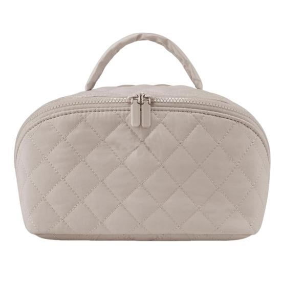 Косметичка женская пухлая стеганая органайзер с непромокаемым внутренним слоем моющаяся косметичка портативная дорожная сумка для туалетных принадлежностей