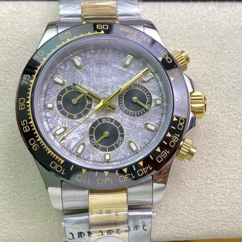 Мужские автоматические механические часы Rolex Daytona 40 мм, многофункциональные, с инкрустацией бриллиантами.
