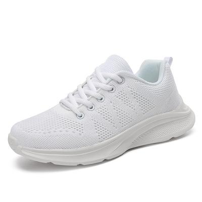 Модные женские кроссовки, дышащие, повседневные, женские носки, туфли на шнуровке, женские туфли на плоской подошве, женские, весенние, вулканизированные, для бега, Zapatillas De Mujer