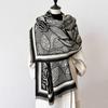 2024 New Elegant Ladies' Pashmina Jacquard Cashmere Scarf Winter Thick Warmth Two-Sided Shawl Coldproof Windproof Blanket Scarf