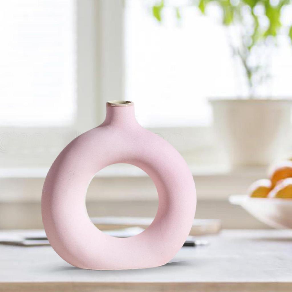 Hand Crafted Ceramic Donut Shaped Vase | for Unique Home Décor