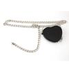 Fashion Metal Women Waist Chain With Detachable Heart Shaped Bag Pendant For Outdoor Wear