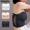 Strapless Bra for Women Without Steel Rings Gathered Breasts Summer Thin Bra